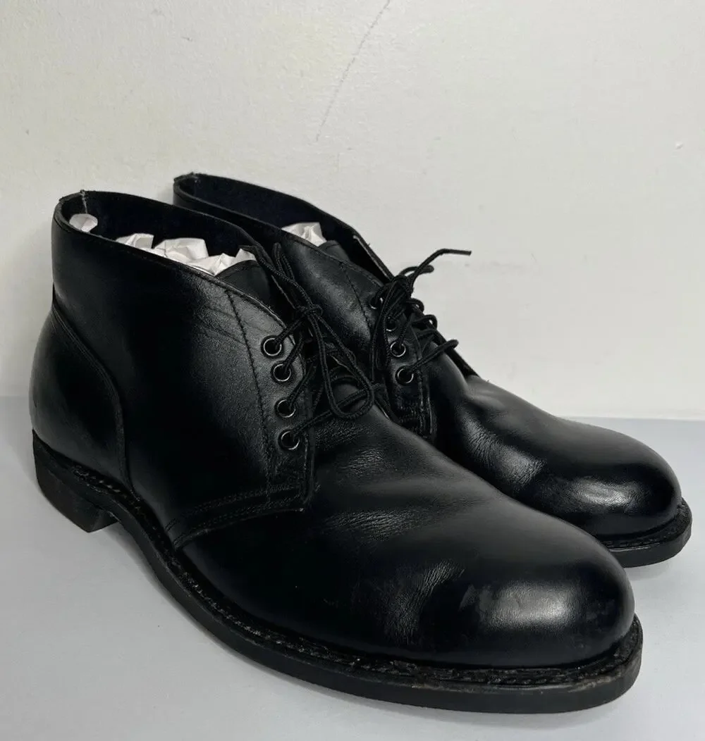 Vintage US Military Genesco Black Leather Chukka Boots Men’s Size 13